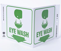 eye wash sign