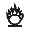 Flame Over Circle Pictogram