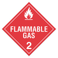 DOT Flammable Gas Division 2 Placard