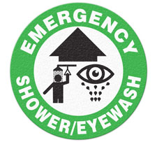 Eye Wash and Safety Shower Floor Marking Sign