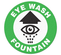 Eye wash floor sign