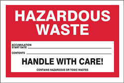 hazardous waste label