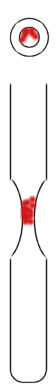 line drawing of ampule sealing collapse