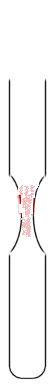 line drawing of preheating an ampule