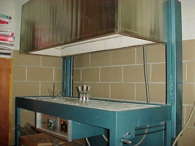 A typical bell-style glass annealing oven, closed