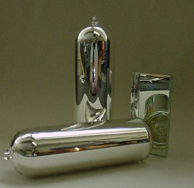 a silver-plated Dewar flask