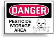 Pesticide sign