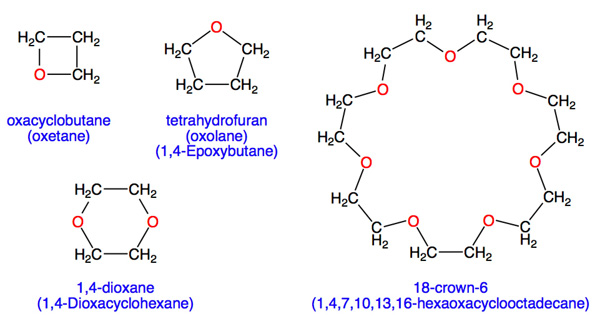 examples of cyclic ether structures