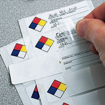 self-laminating NFPA labels