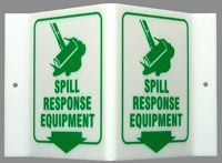 Spill response sign