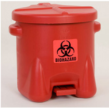 biohazard waste safety can