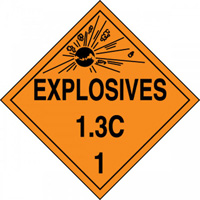 DOT 1.2B Explosives Placard