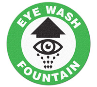 Eye wash floor sign