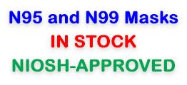N95 and N99 masks in stock. NIOSH approved.