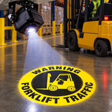 STOP Warehouse Floor and Wall LED Safety Sign Projector