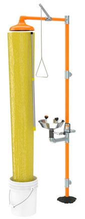 aA safety shower testing kit