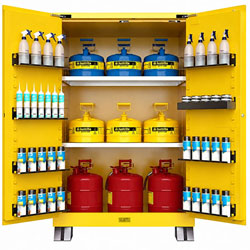 Flammable aerosol storage cabinet