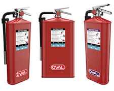 Oval non-magnetic fire extinguishers